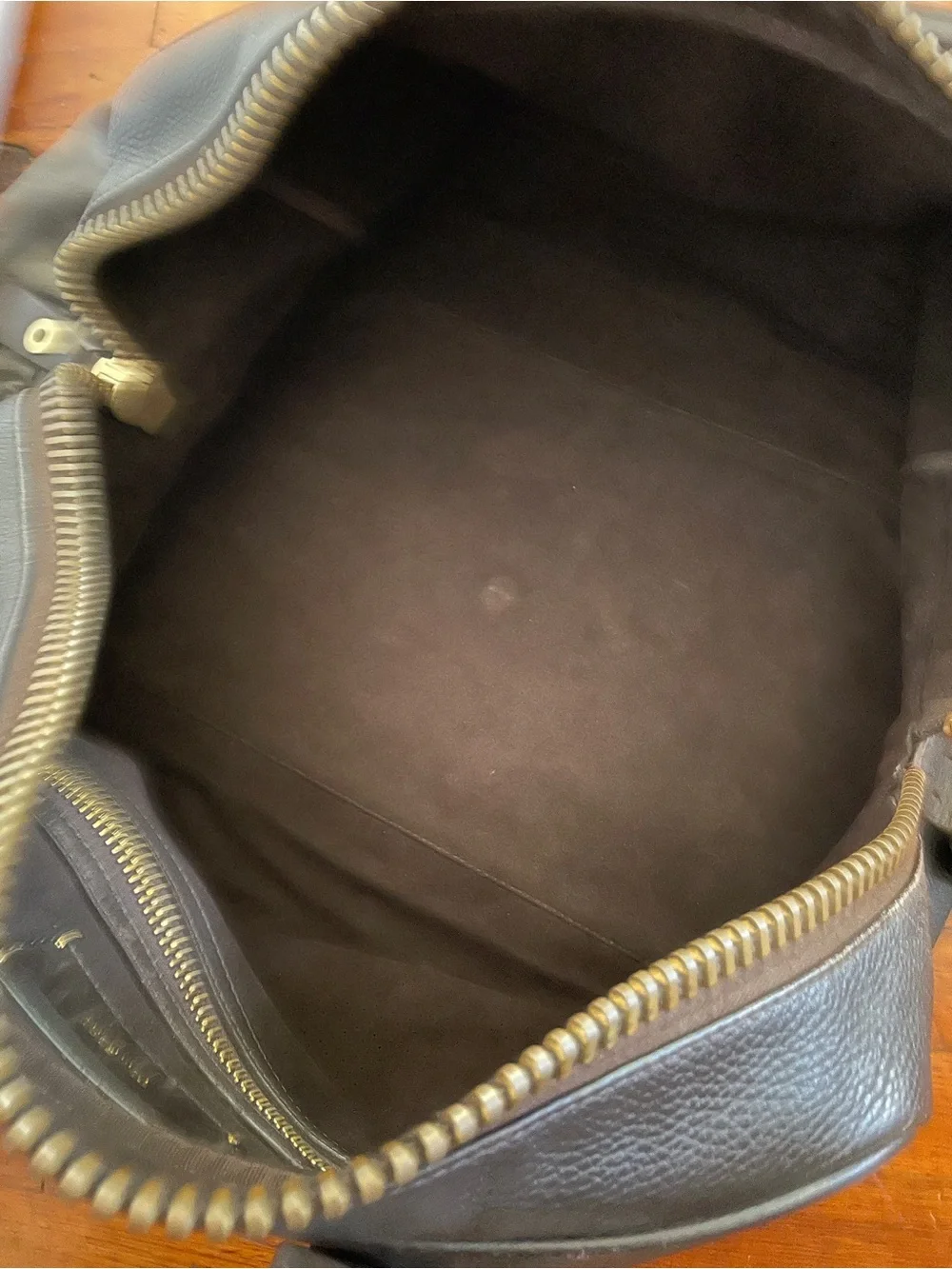 Tom Ford Dark Brown Pebbled Leather Duffel